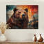 «Bornais Bear Majestic», impression géométrique sur bois naturel-323182425