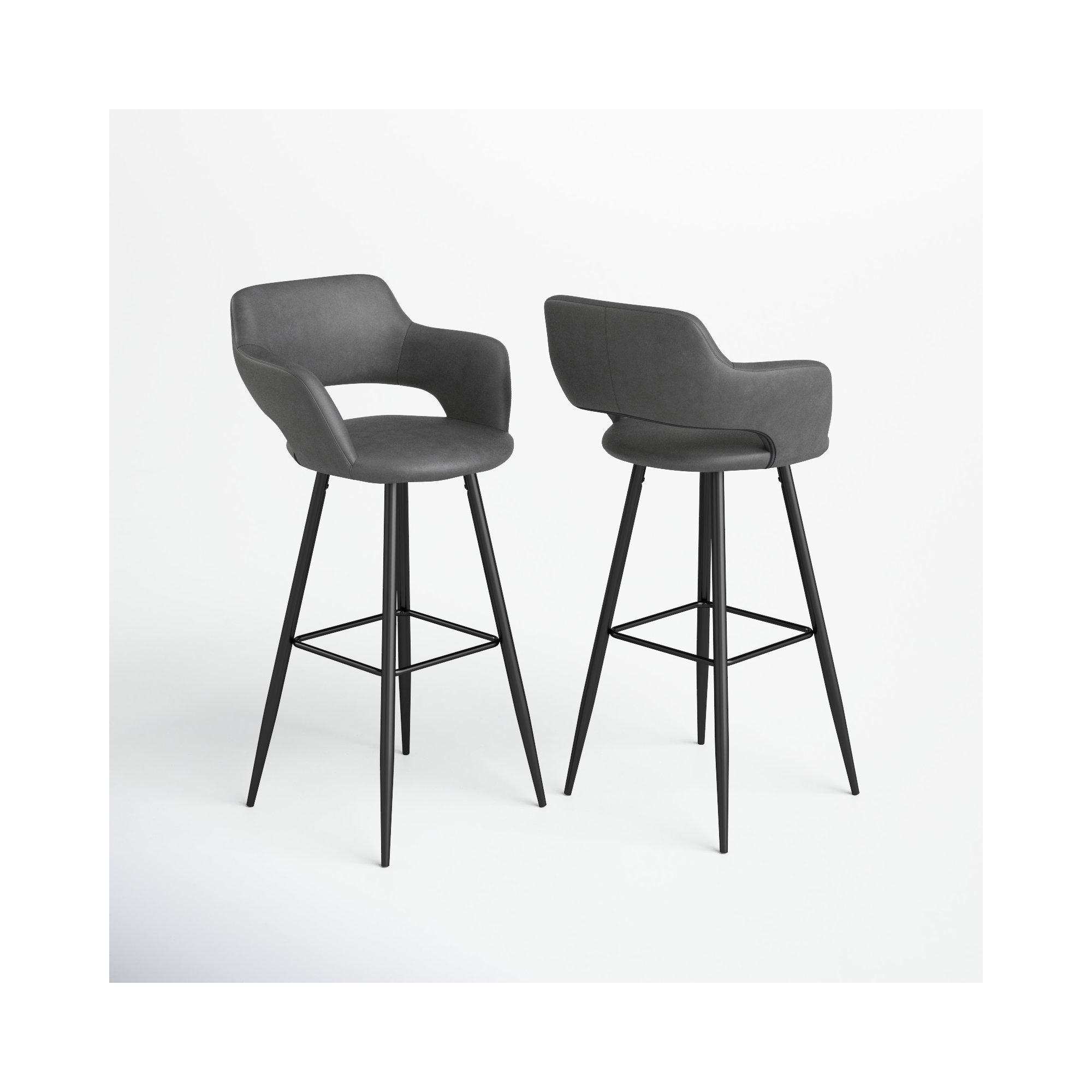 Lake Bar/Counter Stool, Bar Stool (30" Seat Height), Gray