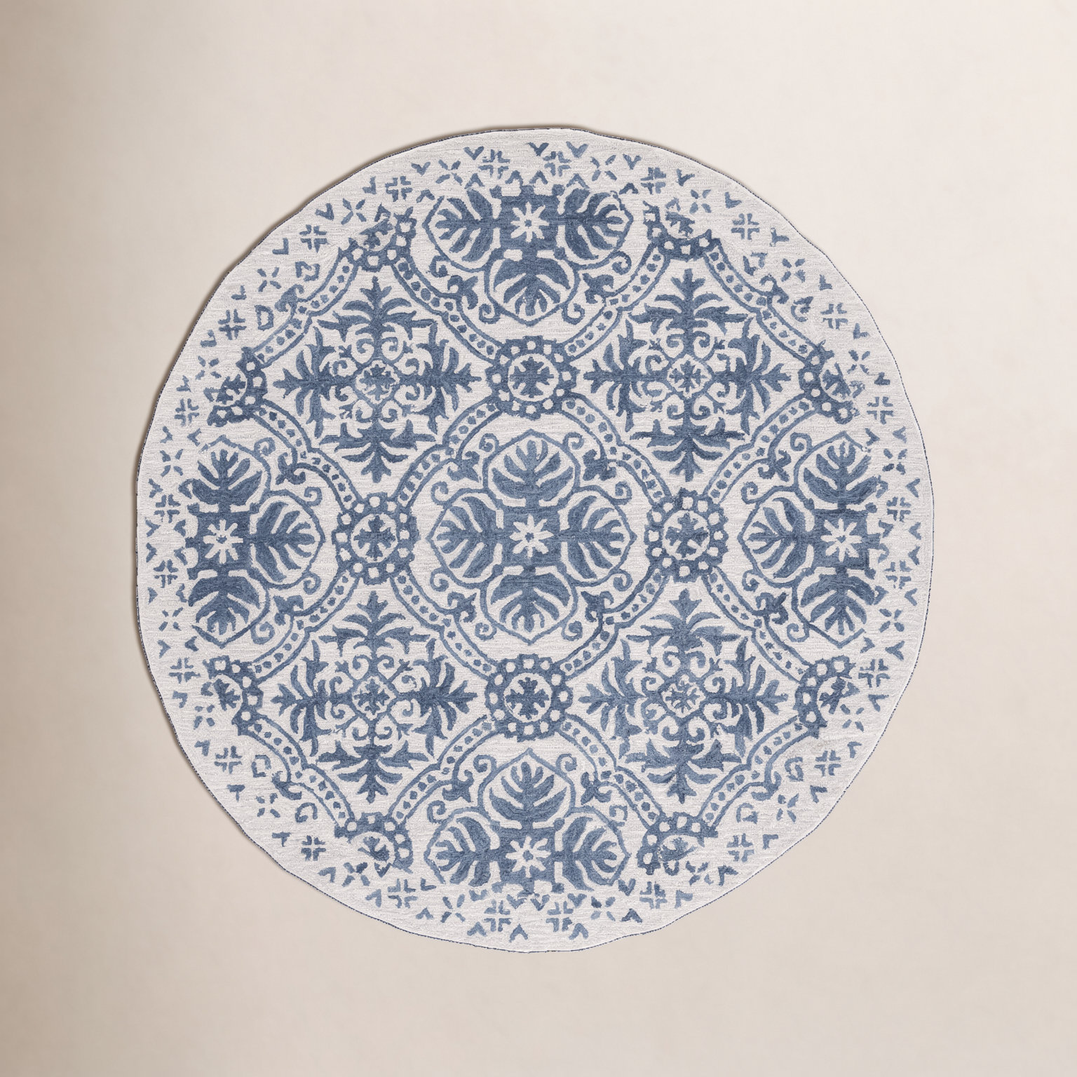 Nina Hand-Tufted Oriental Rug, Round 6'