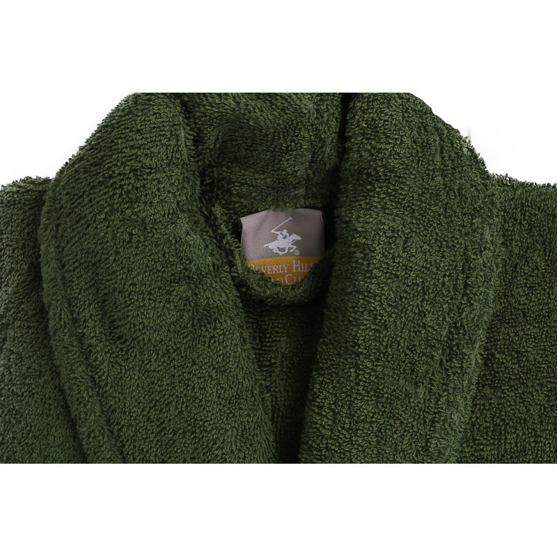 Mid-Calf Bathrobe with Pockets, S/M, Khaki