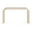 Console de 52 po en bois avec bord incurvé, texture naturelle, parfaite pour les vestibules et les salons-124923260