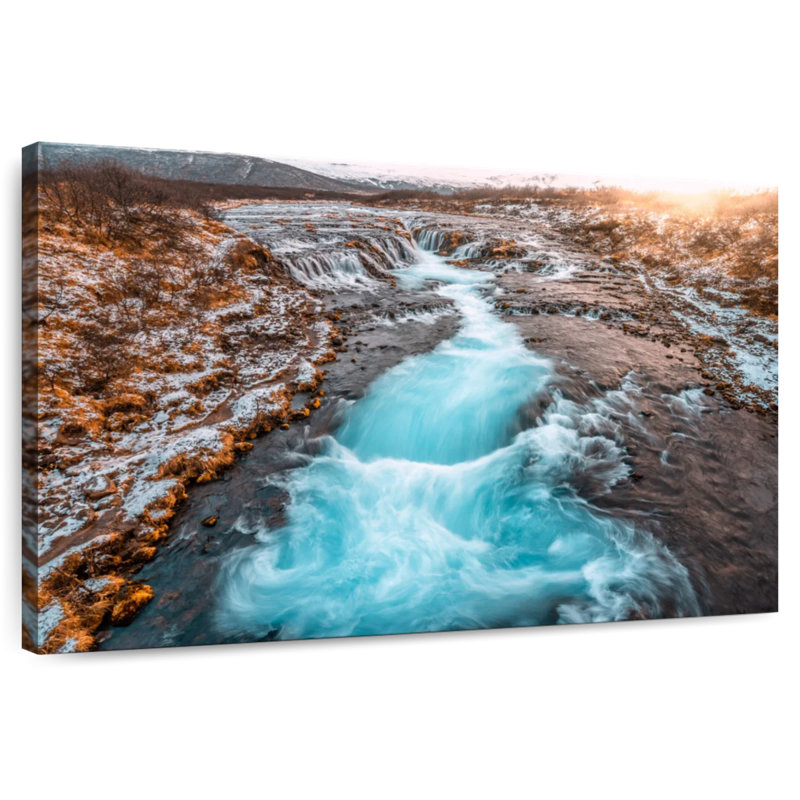 Alvord Bruarfoss Iceland Waterfall, 34" H x 51" W