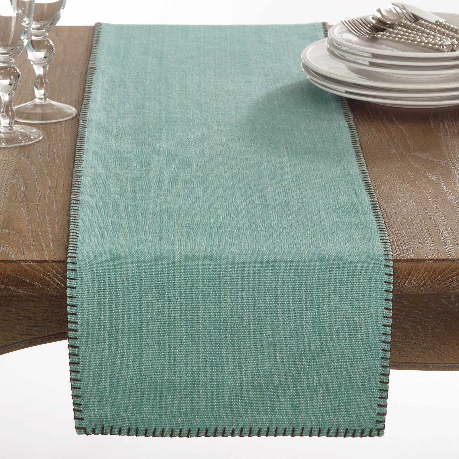 Ivara Table Runner, Aqua