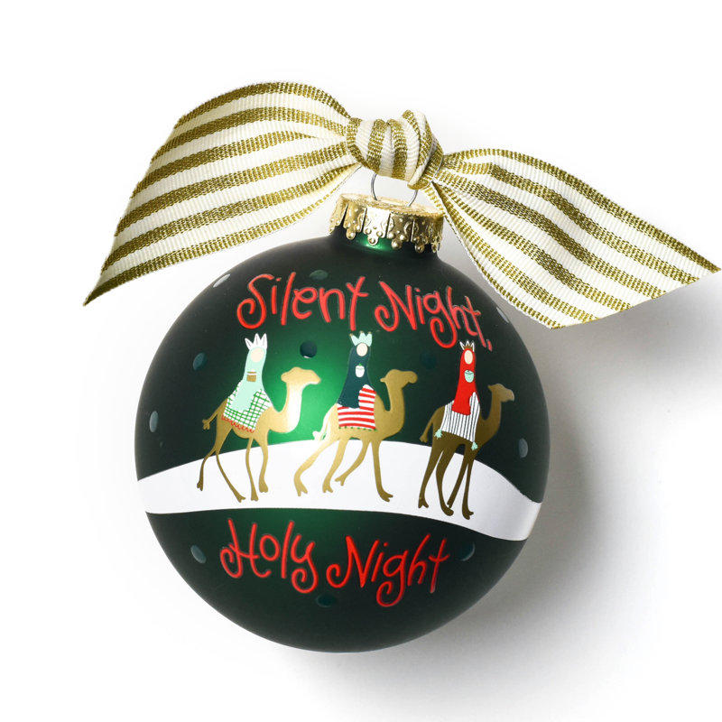 Ornement boule de verre nuit silencieuse