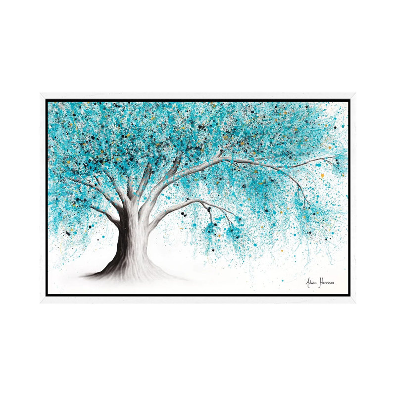 Winter Winter Gemstone Tree by Ashvin Harrison - Print on Canvas, 66.04 cm H x 45.72 cm W, White Framed