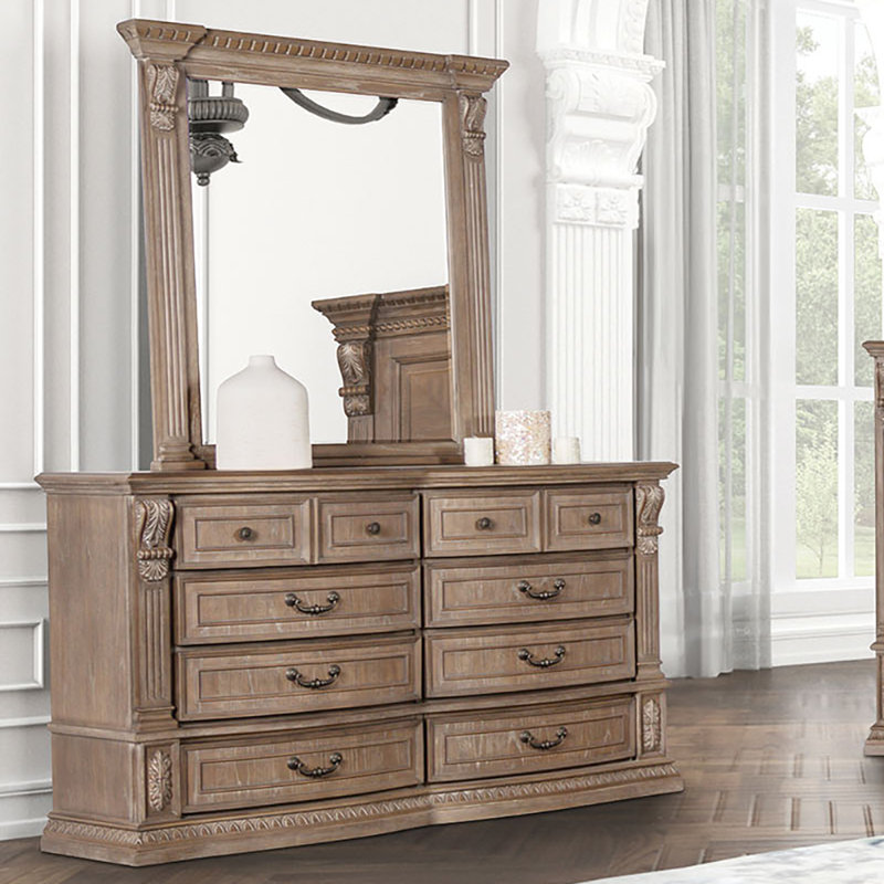 Commode 10 tiroirs avec miroir Indery