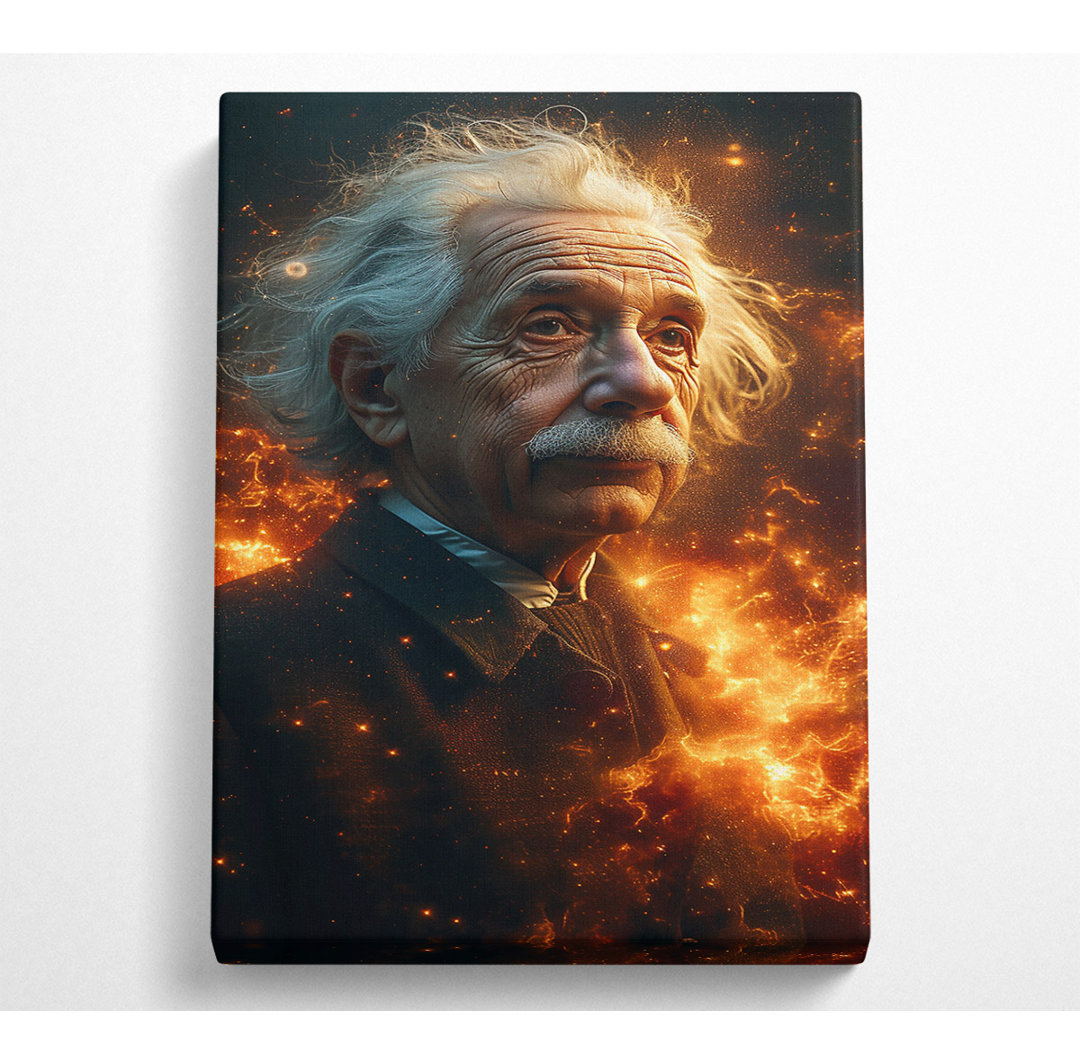 Albert Einstein Space - No Frame Kunstdrucke auf Leinwand