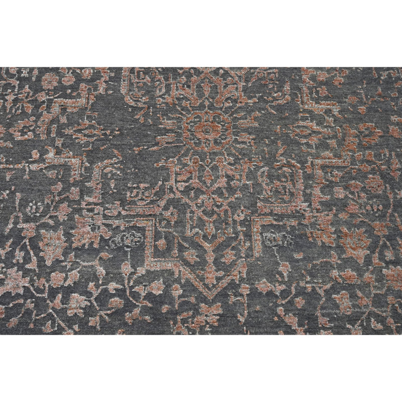 One-of-a-Kind Rectangle 6' x 8'11" in Black/Copper