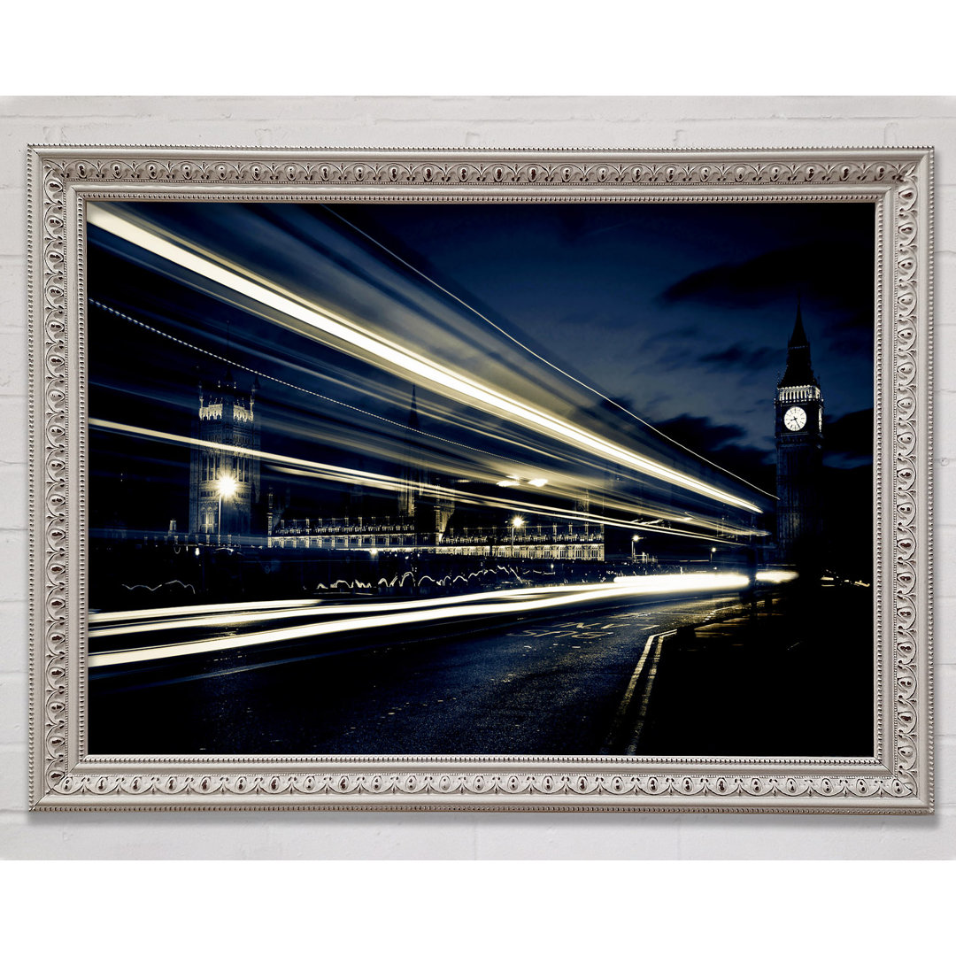 London Blue Nights - Einzelne Bilderrahmen Kunstdrucke