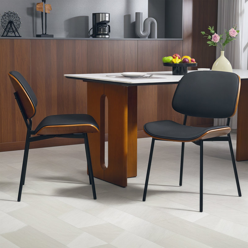 Ensemble de 2 chaises de salle à manger modernes Mid-Century
