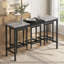 Table de salle à manger de cuisine moderne, table de pub, ensemble de table de salle à manger longue avec 3 tabourets, conception de tabouret suspendu pratique-1523502289-1523502295
