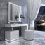 Ensemble coiffeuse avec tabouret et miroir Loughran