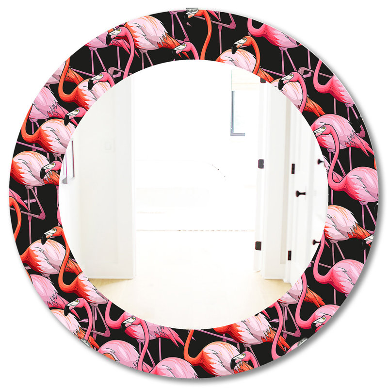Miroir mural flamant 3 Bohème et éclectique, H 31,5 po x l po