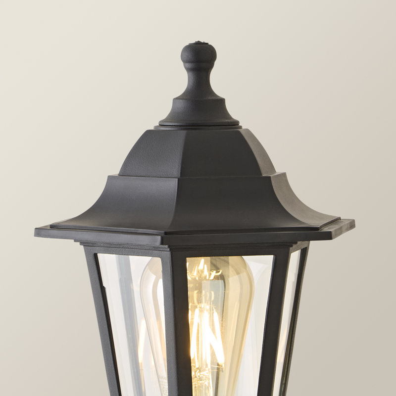 Yuliana Transparent Post Lantern, Black