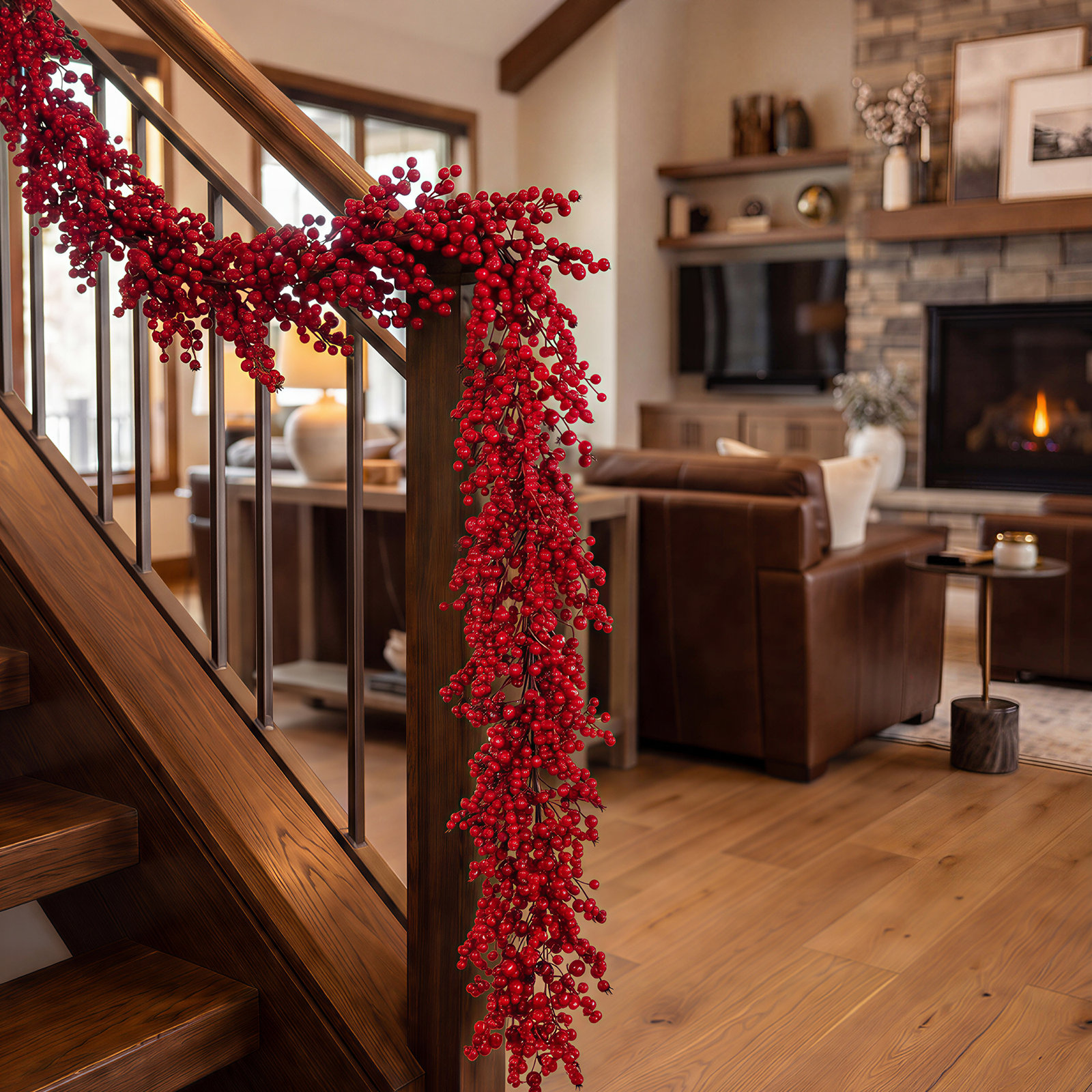 72" Christmas Full Berry Garland