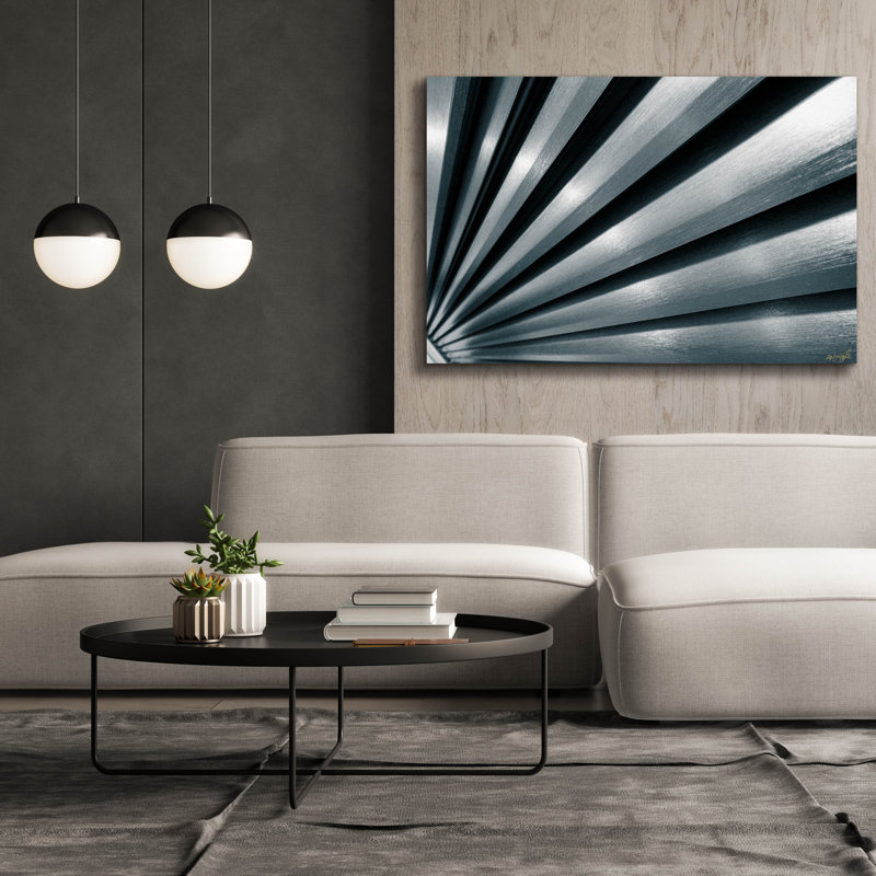 «Industrial Abstract - Vanish Point Metal 1» par Life BeautifuLEE, art mural sur toile, 60 po x 40 po