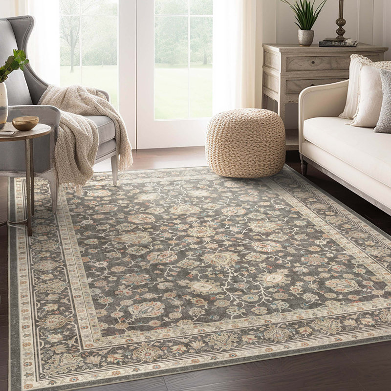 Tapis rétro Charlton Home® Dyrk Rome, Rectangle 5 pi 3 po x 7 pi 3 po