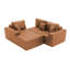 Canapé brun clair 1 pièce 108,27 L x 39,37 po x H 33,46 po-132460796