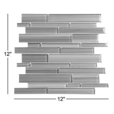 Premium Hand Painted Glass Linear Mosaic Tile