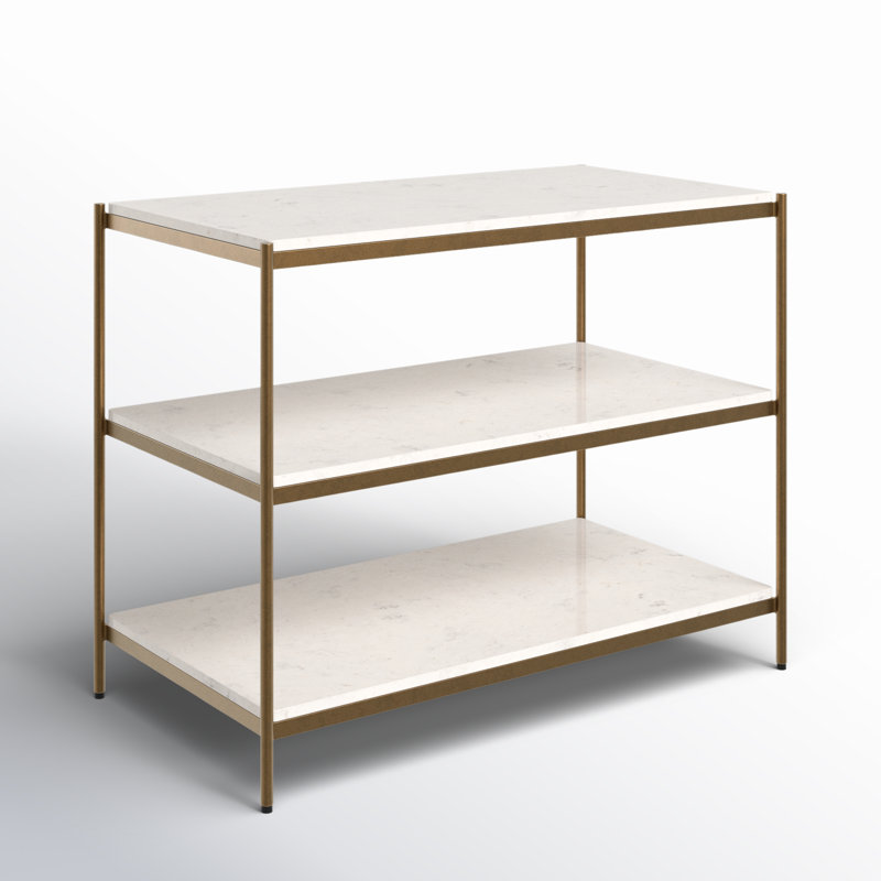Felix Nightstand, Antique Brass