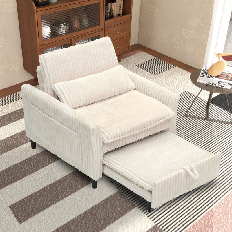 Fauteuil convertible convertible 3-en-1, Beige