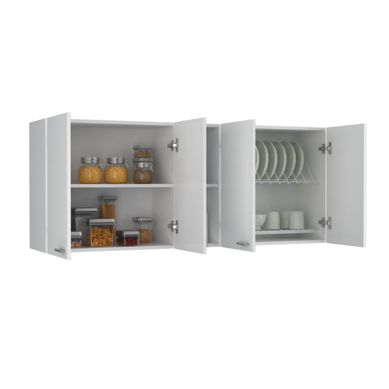 Armoire murale moderne, double porte, Blanc
