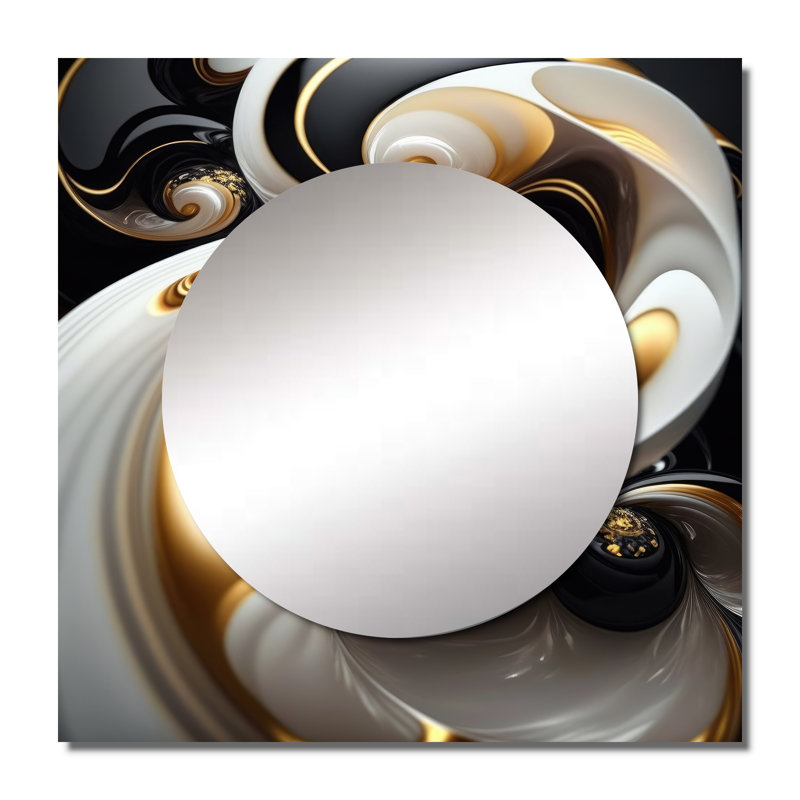 Huesman - Miroir mural de salon moderne, 23 po x 23 po