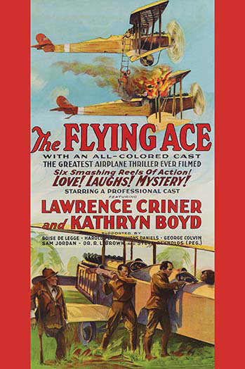 Flying ace-impression de publicité, H 66 po x l 44 po x P 1,5 po
