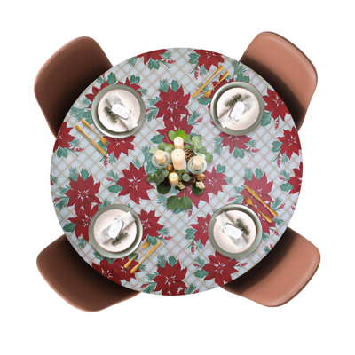 Jonnica Christmas Flower Vinyl Tablecloth