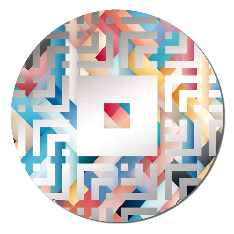 Oakdene - Miroir mural carré, 31,4 po x 31,4 po