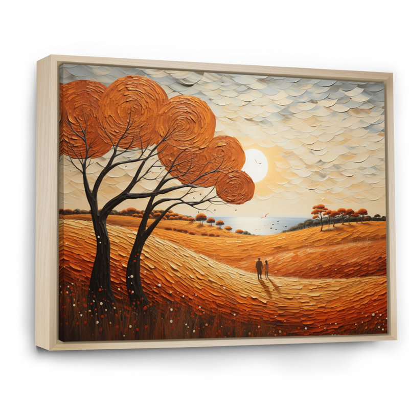 Maere Beach Dune Dance Pointillism I, H 30 po x l 40 po x P 1,5 po, Cadre naturel flottant