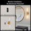 Ensemble de 2 appliques murales rechargeables à pile à intensité variable sans fil à télécommande dorée avec télécommande à intensité variable pour la chambre à coucher, le salon, la salle de bain, le couloir et l'escalier-591022047-599396023