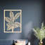 Art mural rectangulaire de plante détaillée - ACM argent (46 po x 35,49 po)-1554238967-1554238966