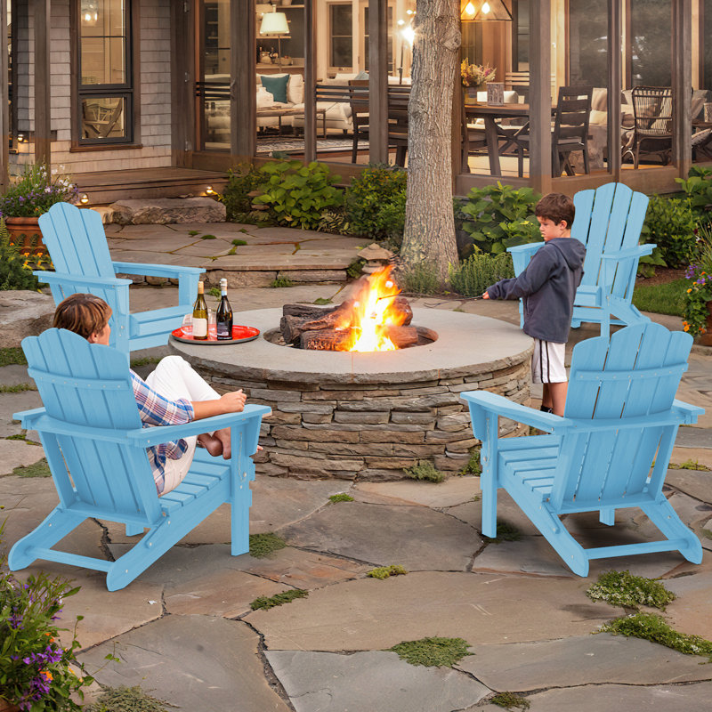Chaise Adirondack pliante Delman, Bleu