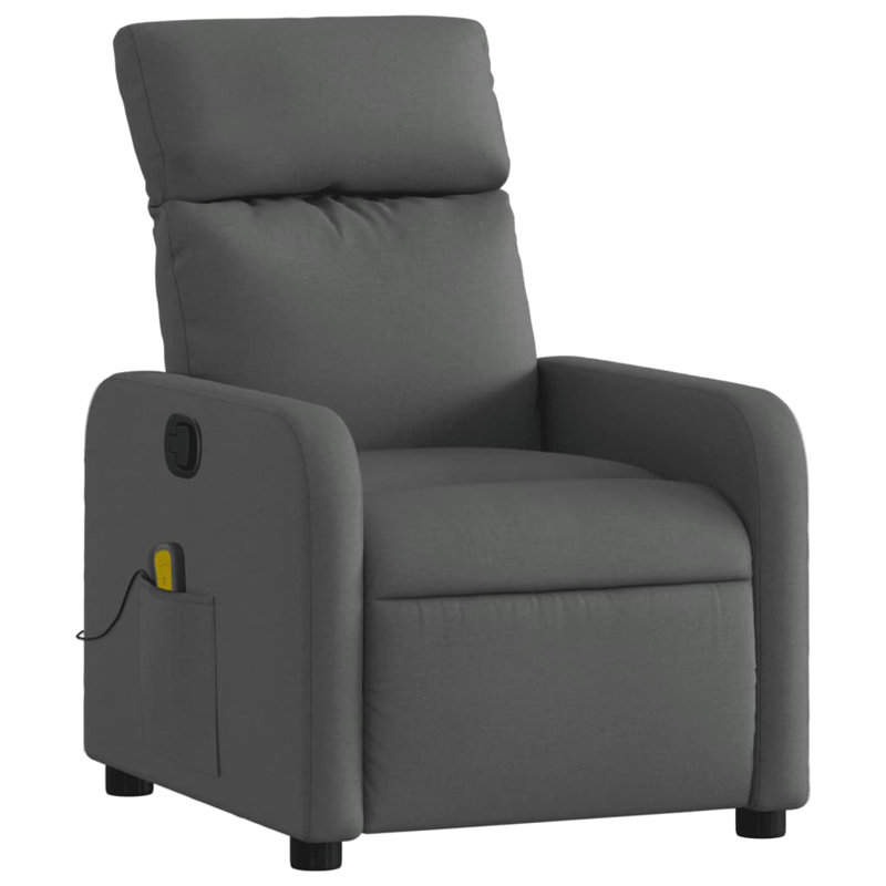 Fauteuil de massage inclinable gris foncé