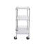 3-Tier Utility Cart Rolling Cart on Wheels 40.5"x17.7"x40.9" 661 LBS 6 Hooks
