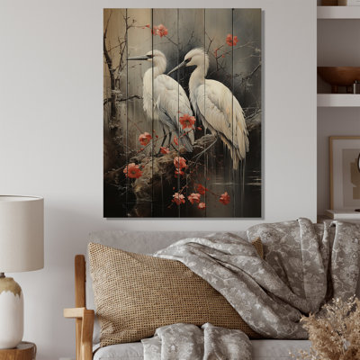 «Japon», Harmony Of Crane II, impression sur bois