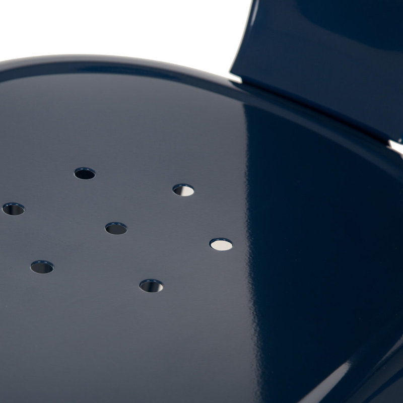 Counter Stool with Metal Frame, Navy Blue