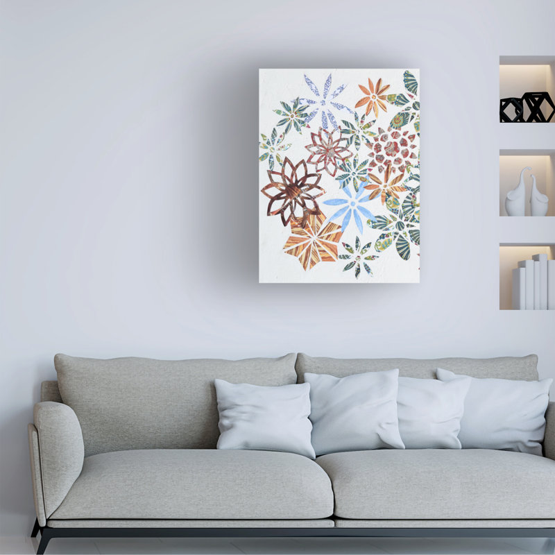 Art sur toile «Kaleidoscope Cut Outs I» par Natalie Avondet, H 47 po x l 35 po x P 2 po