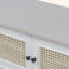 Banc d'entrée en rotin avec rangement Boho, banc à chaussures rembourré avec portes doubles, banc de rangement en bois-1893678662
