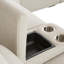 Canapé modulaire Ayna Power Motion, revêtement beige Boucle, console