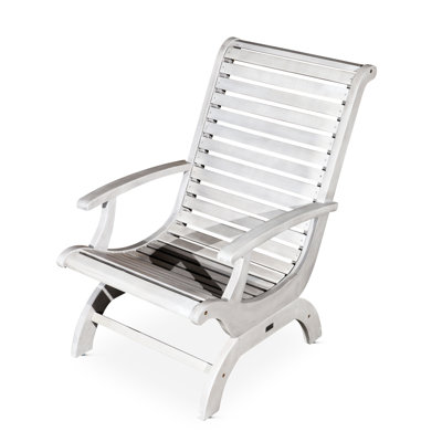 Chaise berçante en bois d'eucalyptus argenté gris