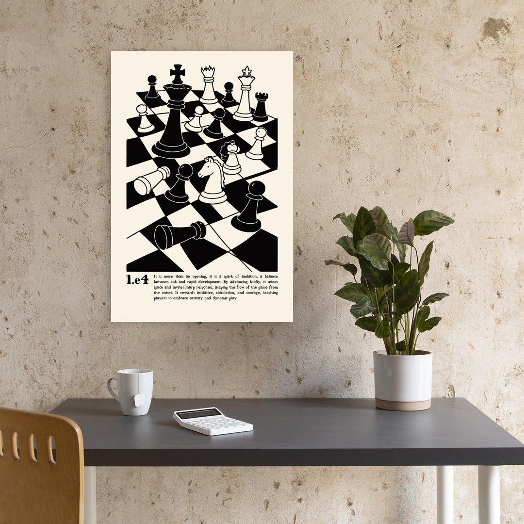 Strategic Chess Game Classic Wall Art Print