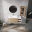 Meuble-lavabo de 42 po avec lavabo et armoire latérale - Mécanisme de fermeture de porte silencieux et contemporain en contreplaqué résistant aux effets visuels