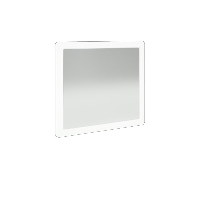 Mcduff Glass Flat Wall Mirror, Arctic White HG