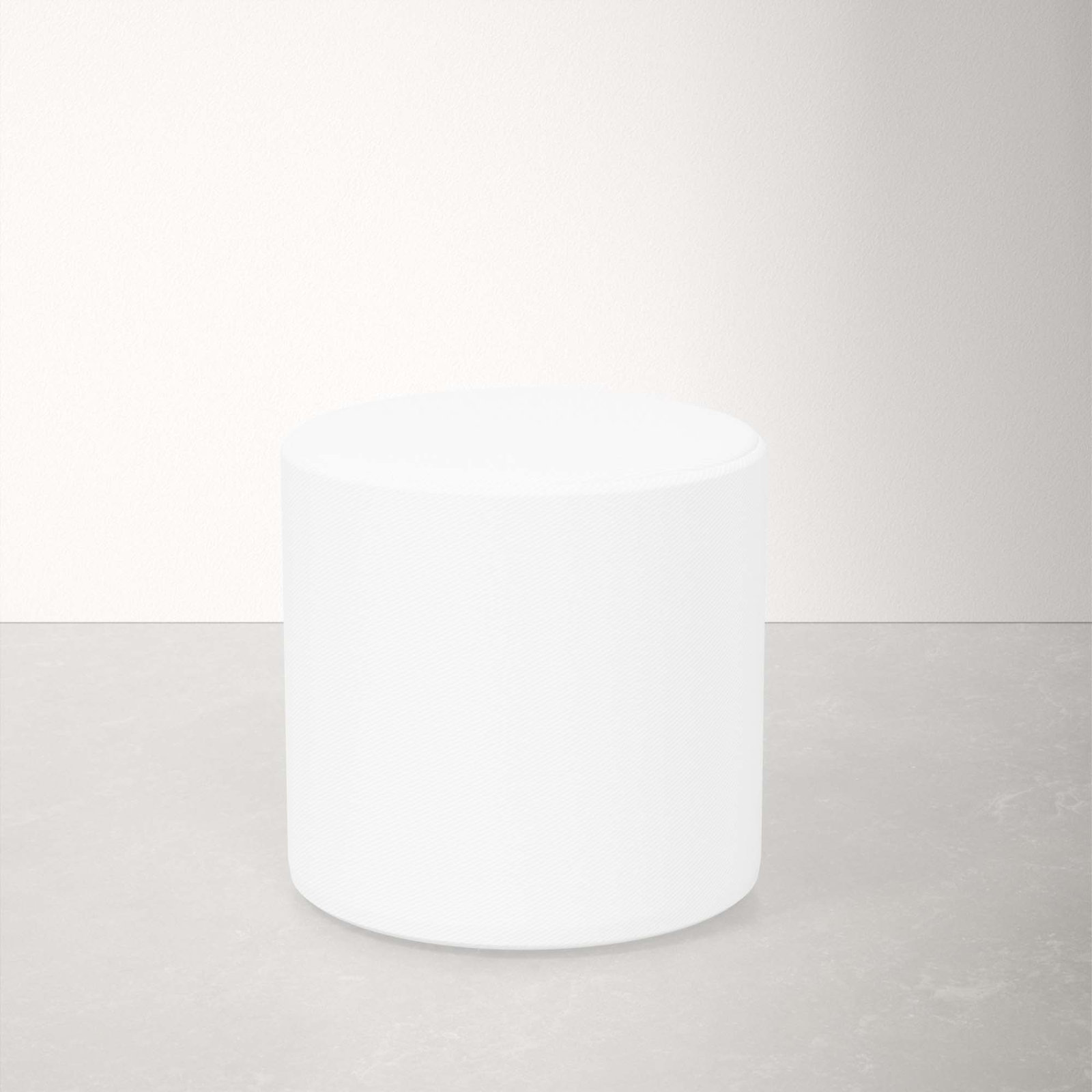 Orlando Upholstered Ottoman, White Performance Twill