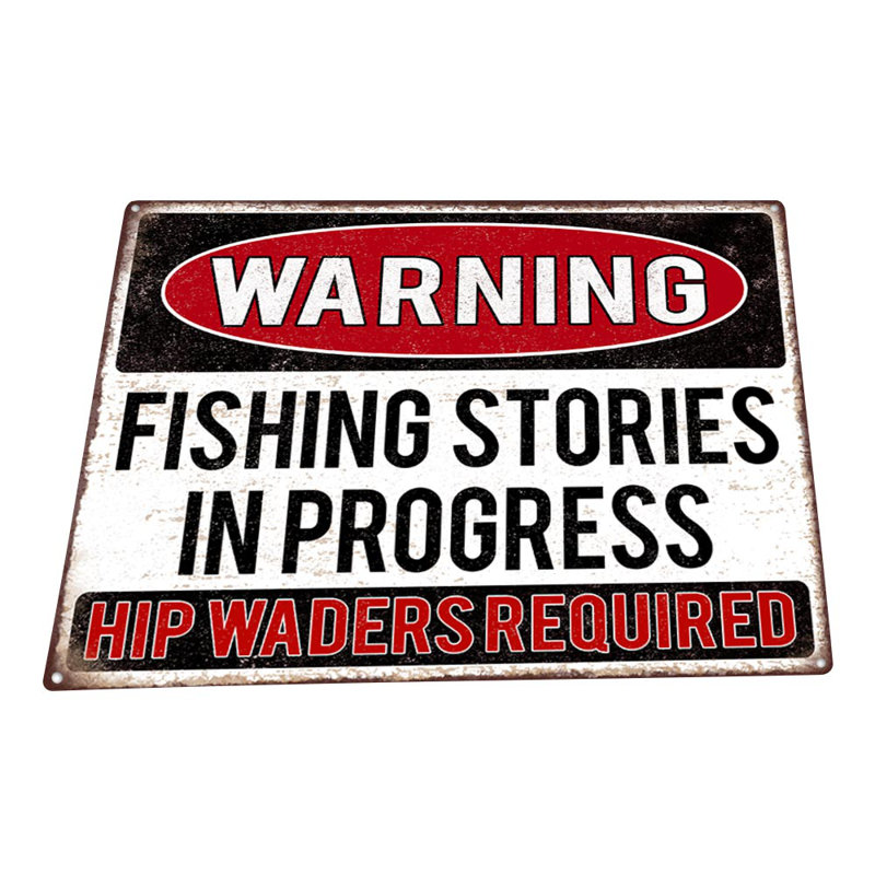 Hip Waders Required On Metal Print
