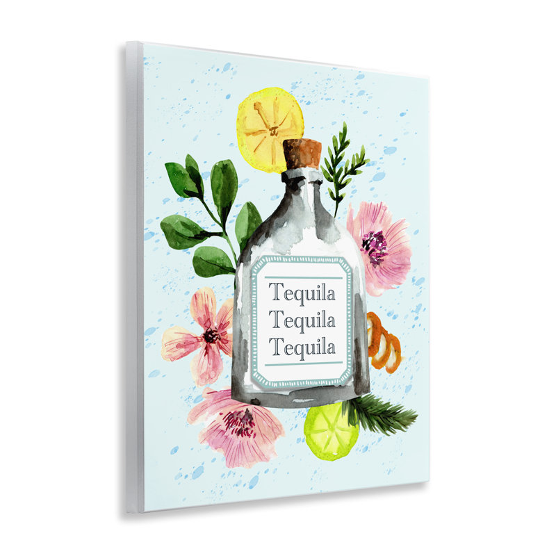  Art floral sur plaque de tequila par Kate Eldridge