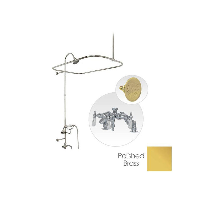 Shower Faucet, Polished Brass