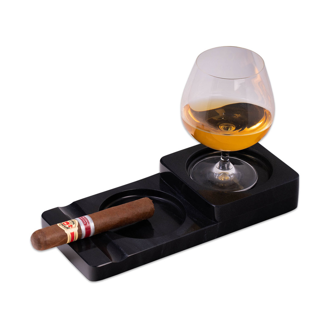 Genuine Marble Cigar Coaster and Ashtray Bey-Berk